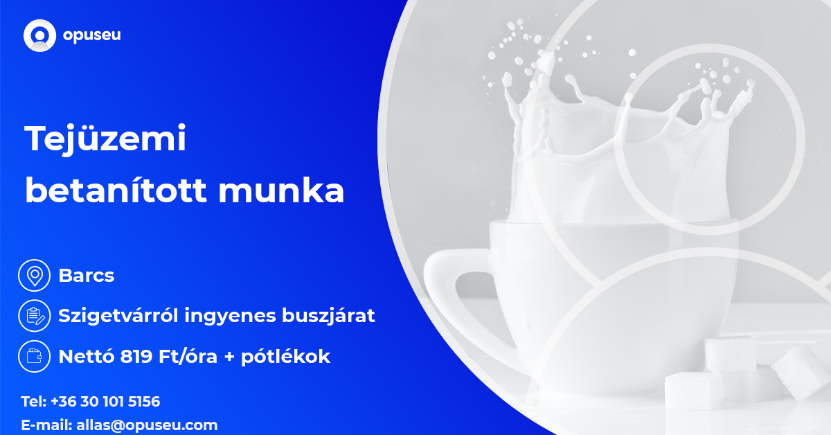 Tejipari betanított munka