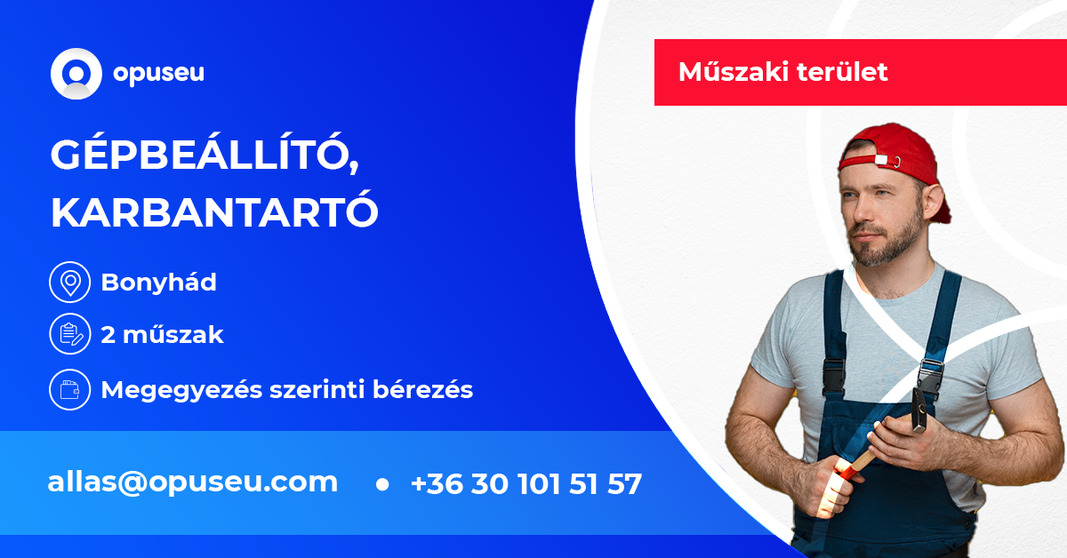 Gépbeállító, karbantartó