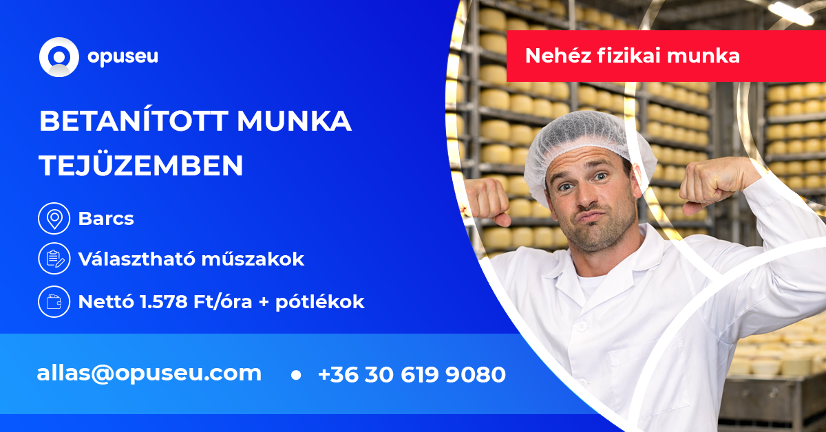 Betanított munka tejüzemben